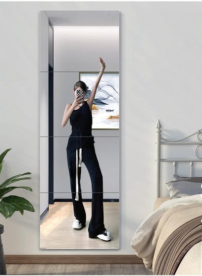 Buy Full Length Wall Mounted Full Body Mirror 4 pcs 22 cm x 22 cm in Saudi Arabia