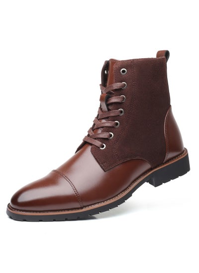 اشتري New Men's Casual Leather Boots في الامارات