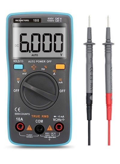 True RMS Multifunctional LCD Digital Multimeter DMM DC AC Voltage ...