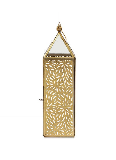 اشتري Aman Lantern, Gold & Clear - 10x10x37 cm في الامارات