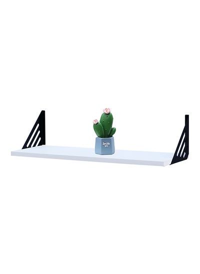 اشتري Wall Shelf White 60cm With 2 Brackets Size : 60x20x1.5CM في الامارات