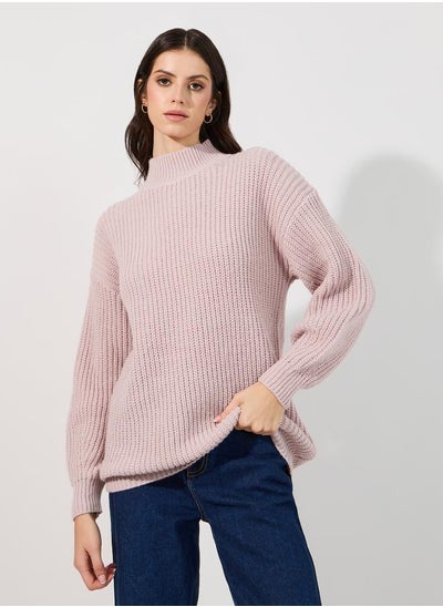 Buy Regular Fit Longline Chunky Knit Sweater in Saudi Arabia