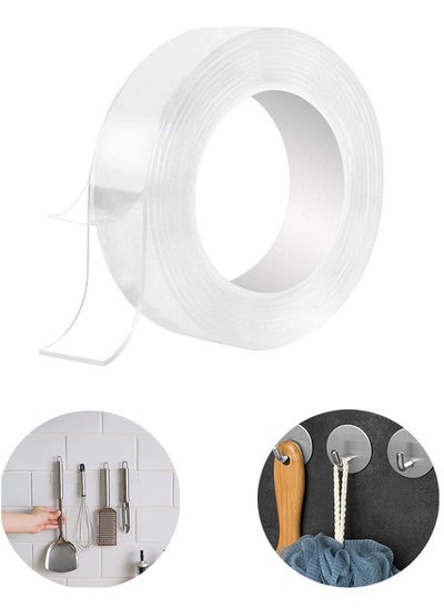 Buy 3M Strong Adhesive Double Sided Tape Heavy Duty for Kitchen and Home Use, Transparent Traceless Acrylic Tape [ Size: 3cm width & 3M Long ] in UAE