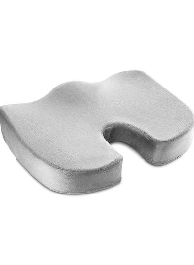 Buy Premium Comfort Seat Cushion Non-Slip Orthopedic 100% Memory Foam Coccyx Cushion for Tailbone Pain Cushion for Office Chair Car Seat Back Pain & Sciatica Relief in UAE