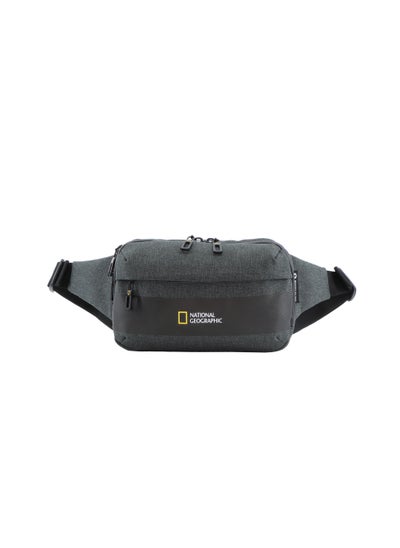 اشتري National Geographic Shadow RPET Waist Bag Dark Grey, Hip Bag/ Belt Bag With Adjustable Strap, RFID Pocket, Suitable For Travel, Outdoors, Gym, Hiking For Men And Women في الامارات