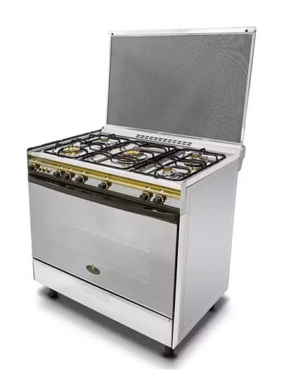 Buy Kiriazi Cooker, 90 x 60 cm, 5 Gas Burners, Silver,8900S in Egypt