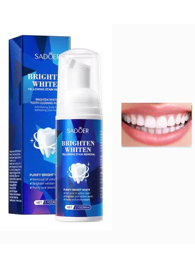 اشتري SADOER Custom Natural Herbal Remove Tea Stains Professional Teeth Wash Whitening Oral Care Dental Mousse في السعودية