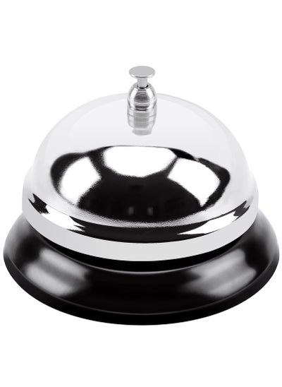 Buy Stainless steel Big Call Bells 3.93 Inch Diameter Desk Bell Service Bell for Hotels, Schools, Restaurants, Reception Areas, Hospitals, Warehouses Silver in UAE