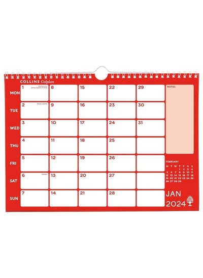 Buy Collins Colplan 2024 Diary A4 Wiro Monthly Memo Calendar - Business Planner and Organiser - January to December 2024 Diary - Monthly - - CMCA4-24 in UAE