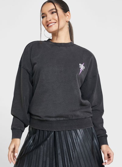 Buy Graphic Knitted Sweatshirt in UAE
