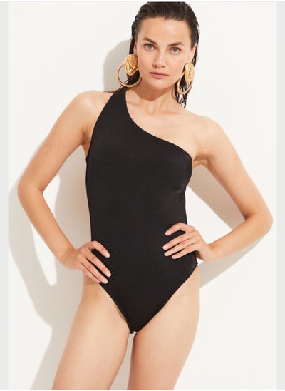 Buy One Shoulder High Leg Swimsuit in UAE