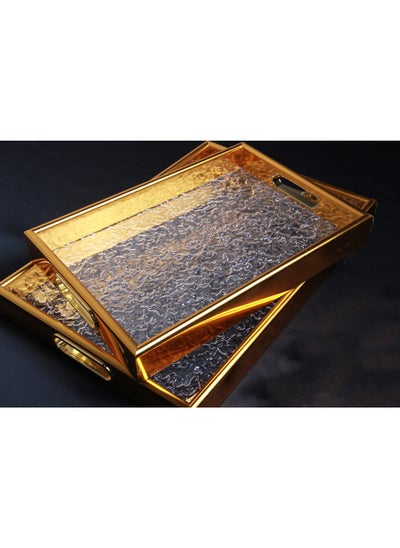 Buy A set of serving trays with a modern and elegant design, of 2 pieces in Saudi Arabia