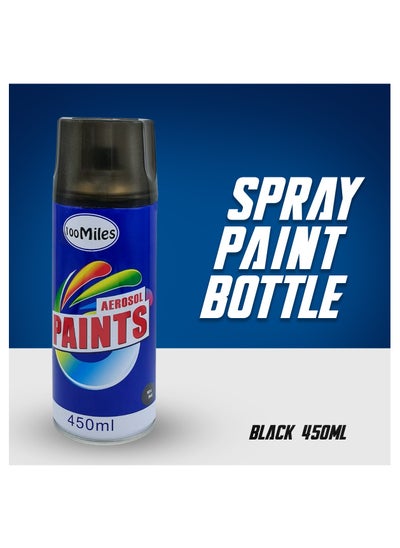 Buy 100 Miles Black Spray Paint 450ml  Achieve Professional-Quality Finish in Saudi Arabia