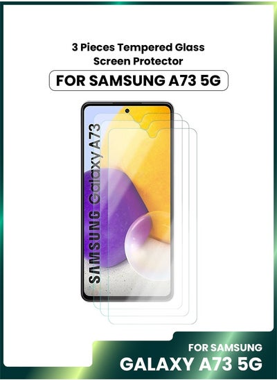 Buy 3-Pieces Tempered  Glass Screen Protector For Samsung Galaxy A73 5G-Clear in Saudi Arabia