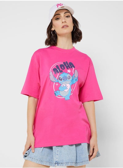 Buy Stitch Oversize Graphic T-Shirt in UAE