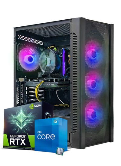 Buy Gaming PC, Intel Core i5-13400F, RTX 3050, 16GB RAM, 1TB SSD, Air Cooler 120 mm,Window 11 Pro, Black Case in UAE