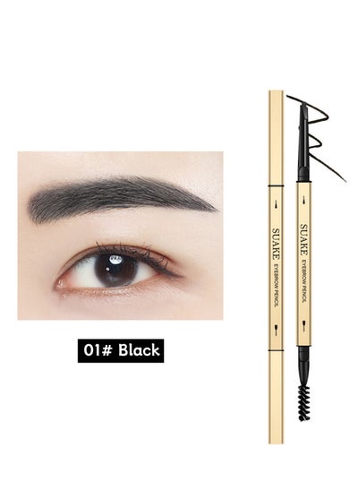 Buy Double Fine Eyebrow Pencil Precise Long Lasting Waterproof Sweatproof Smooth Newbie Friendly Brow Pen to Make Natural Wild Eyebrow in Saudi Arabia