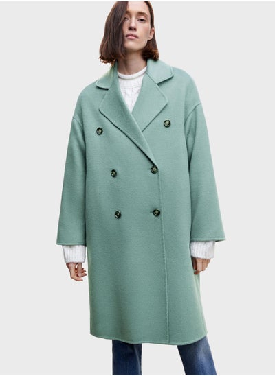 Buy Double Breasted Longline Coat in UAE