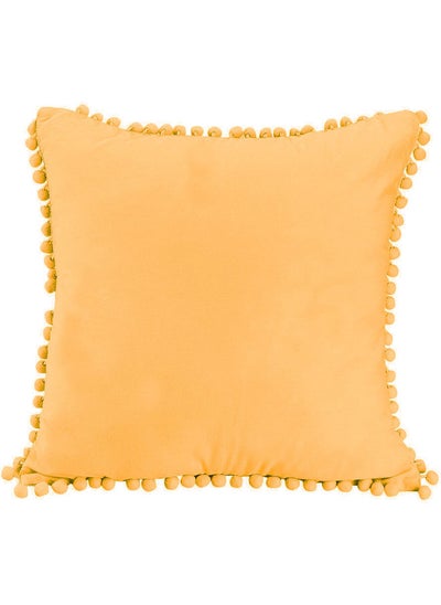 Buy Printed Pillow Cushion Cover Yellow in UAE