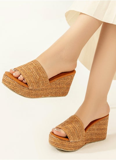 Buy Slipper Wedge Burlap Basic S-21 - Havan in Egypt