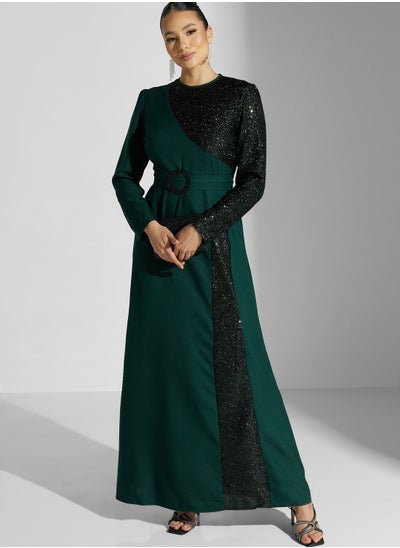 Buy Shimmer Detail A-Line Dress in Saudi Arabia