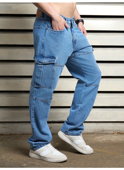 Buy Men’s Straight Fit Indigo  Jeans – Stylish and Versatile in UAE