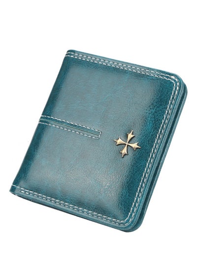 Buy Women Leather Short Wallet, Clutch Slim ID Credit Card Holder Folding Purse in Saudi Arabia