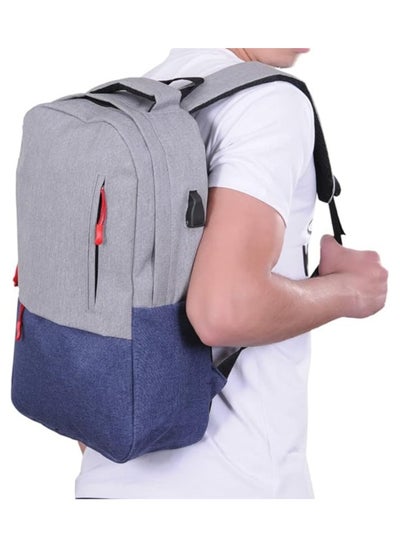 اشتري SportQ Laptop Backpack, Headphones & Laptop Backpack for 15.6 Inch, Grey, One Size في مصر