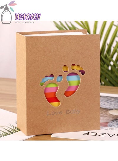 Buy Footprint Themed Photo Storage Album Brown/Red/Blue 10.2x15.2cm in Saudi Arabia