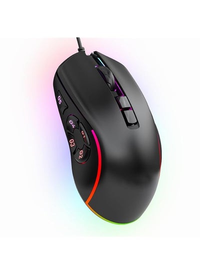 Buy Gaming Mouse With 10 Side Buttons、 Rgb Backlight Game Mouse、Macro Editing Programmable Mouse Game Console Suitable For Laptop Desktop Pc in Saudi Arabia