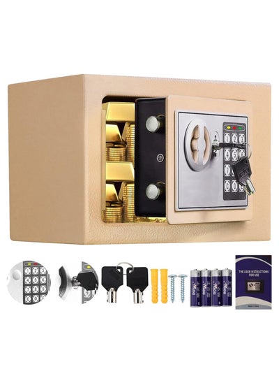 اشتري Digital Electronic Safe Golden/Silver 22x17x17cm في السعودية