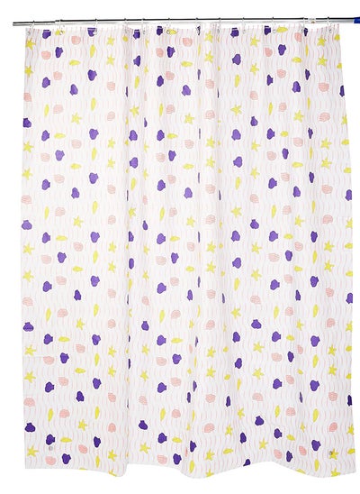 Buy Home Pro Pvc Shower Curtain 180x180 cm Size Printed Shell in UAE