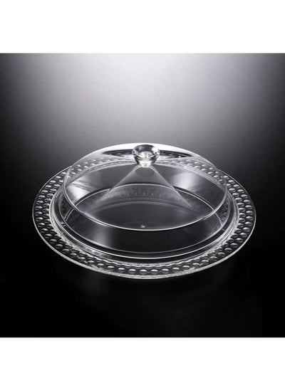 Buy Acrylic Dessert Serving Set Round Clear M in UAE