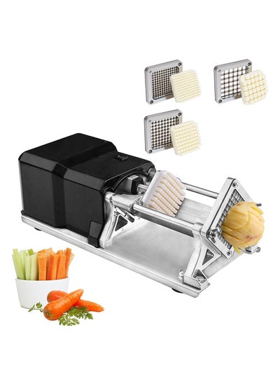 اشتري LETWOO Electric French Fry Cutter with 3 Blades Stainless Steel Automatic Potato Cutter Commercial Vegetable Chopper Professional Food Dicer for Carrot Cucumber Onion في الامارات