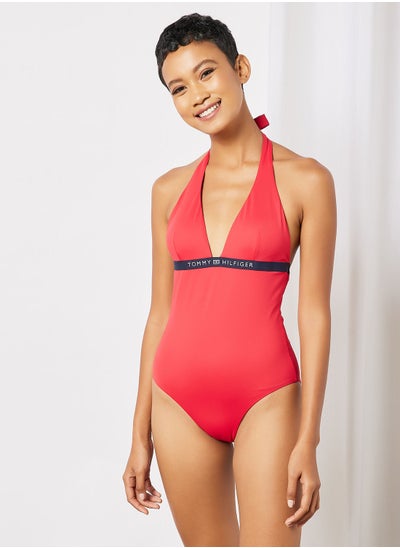 Buy Logo Waistband Padded Swimsuit in UAE