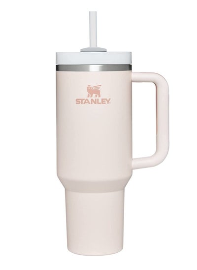 Buy 40oz Stanley Quencher H20 Flowstate Stainless Steel Vacuum Insulated Tumbler with Lid and Straw for Water, Iced Tea or Coffee, Smoothie and More, Cream (Rose Quartz) in UAE