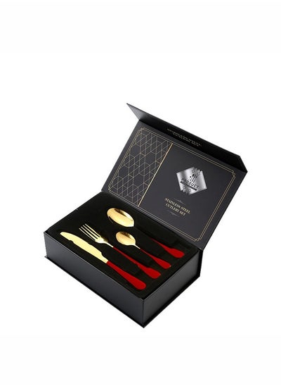 Buy Stainless steel tableware Western cutlery 16-piece set 24-piece steak cutlery gift box set in UAE