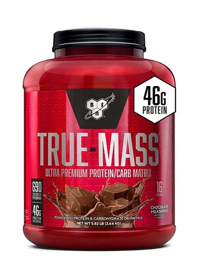 Buy BSN TRUE-MASS Weight Gainer, Muscle Mass Gainer Protein Powder, Chocolate Milkshake, 5.82 Lbs, 16 Servings (2.64 KG) in UAE