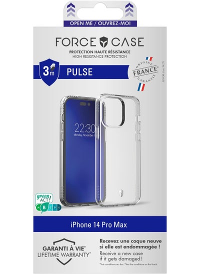 اشتري Force Case iPhone 14 Pro Max PULSE Made in France Reinforced Case Lifetime Warranty Transparent في الامارات