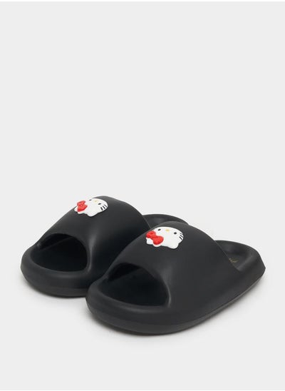 Buy Kitty Applique Chunky Slides in Saudi Arabia