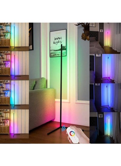 اشتري Smart RGB LED Floor Lamp,Modern Minimalism Color Changing LED Dimmable Torchiere, UK Plug, 20W Multicolour 120cm في الامارات