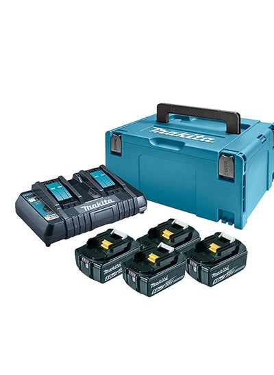 اشتري Makita 198568-9 18V Lithium-Ion Power Source Kit|4x 5Ah Batteries and 1x 2 Port Charger in Makpak في الامارات