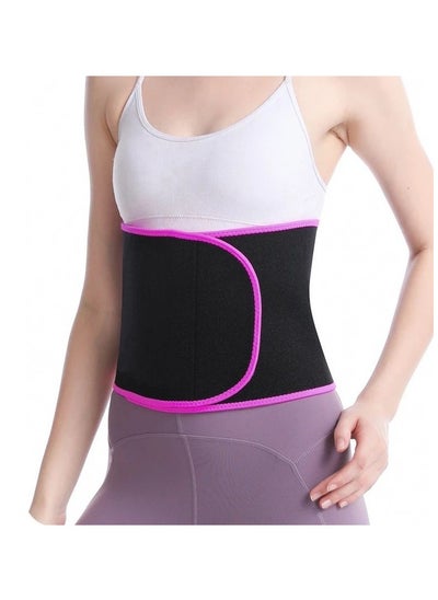 اشتري Waist and abdominal slimming belt, weight loss, fat burning and slimming belt, 20 cm wide and 100 cm long في مصر