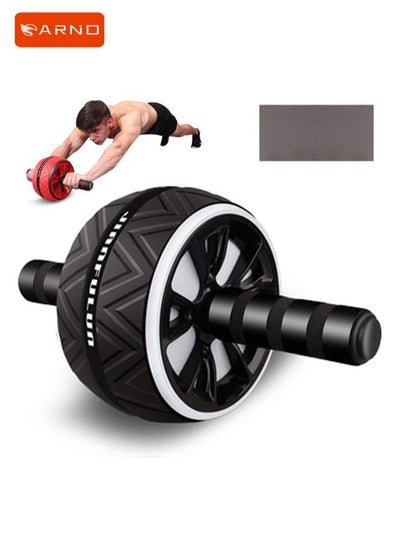 Buy Roller Exercise Wheel Fitness Equipment Mute Roller For Arms Back Belly Core Trainer Body Shape With Free Knee Pad in UAE