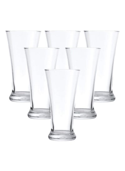 Buy Ocean Pilsner Glass, Clear – 300 ml, Set of 6 in UAE