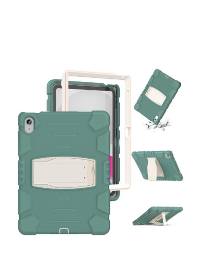 Buy Shockproof High Impact Protective Case Cover with Kickstand for ipad 10th 10.9 inch 2022（A2757/A2777）Emerald green in UAE