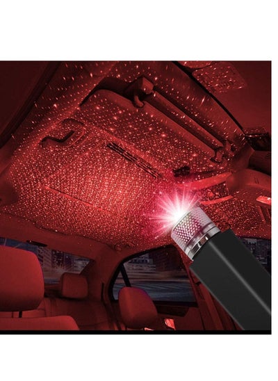 اشتري USB Car Roof Star LED Lights, Flexible Romantic Galaxy Night Lamp Fit All Cars Ceiling Decoration Light Interior Ambient Atmosphere -No Need to Install في الامارات