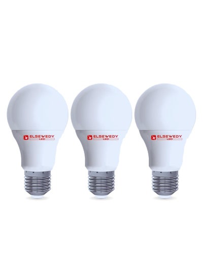 Buy ELSEWEDY Classic LED Bulb E27, 6500 Kelvin, 810 Lumen (White, 9 Watt, 3 Pieces) in Egypt