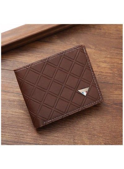 Buy New Fashion Casual Plaid Multi Card Wallet in UAE