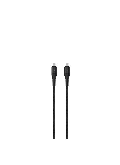 Buy Pawa Braided USB-C to USB-C Cable 60W 1.2M - Black in UAE